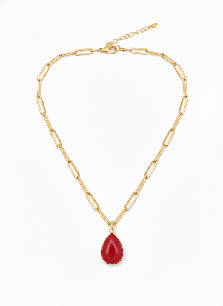 Agate Water-Drop Necklace – Meaningful Elegance in Every Color