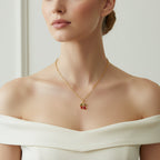 MINIMALISMREDCHERRYCHARMMOTIFMINIMALISTICCHARMNECKLACEBYONNARA
