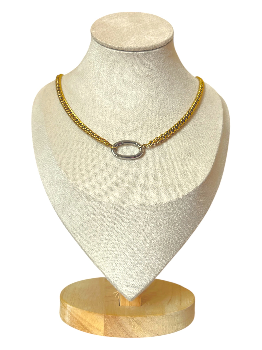 Gold Cuban Link Chain Necklace with Lock Bold and Stylish