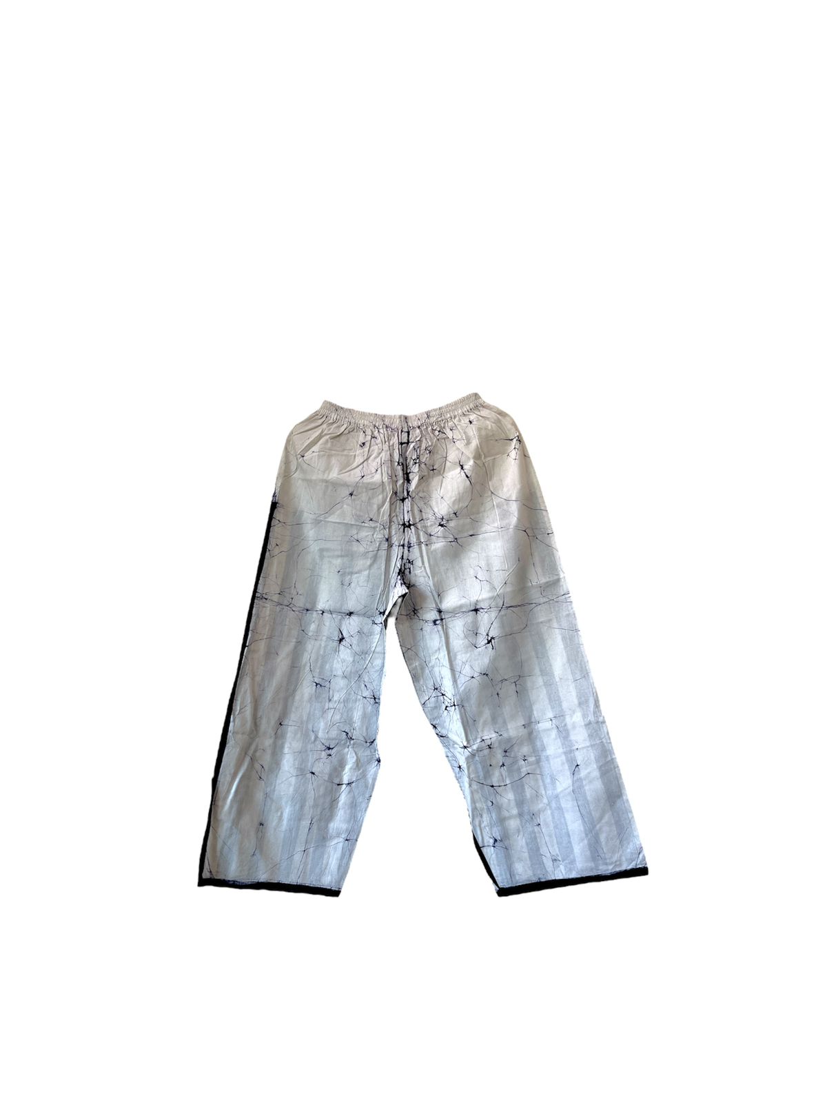 Navy Blue and White  Pattern 100% Cotton Comfort Pants – Travel-Ready & Versatile