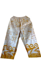 Yellow and White 100% Cotton Comfort Pants – Travel-Ready & Versatile