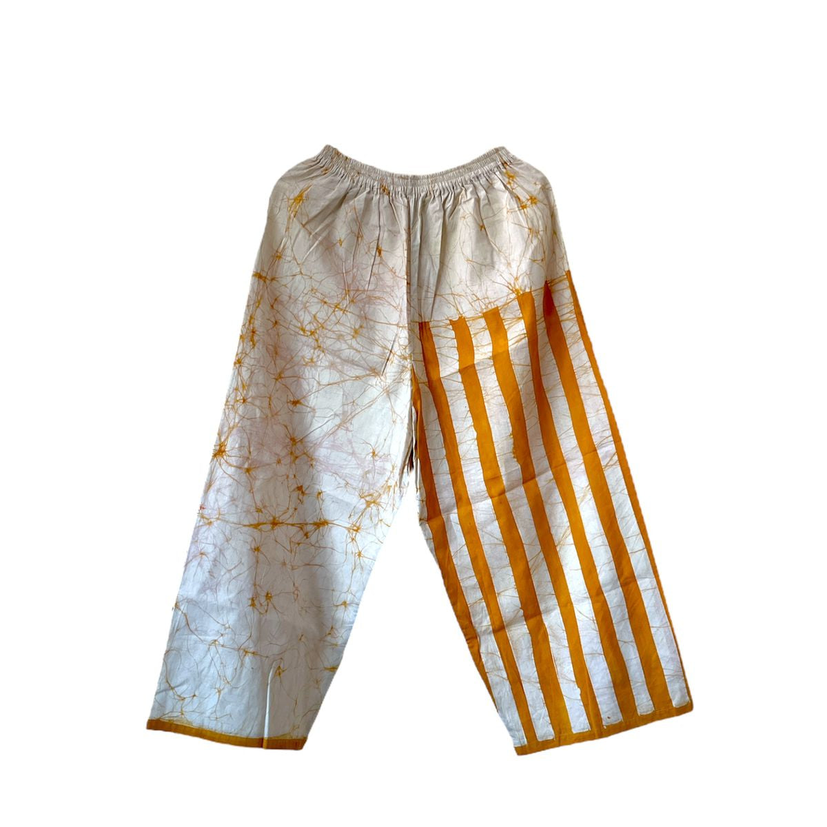Stripe Yellow and White 100% Cotton Comfort Pants – Travel-Ready & Versatile