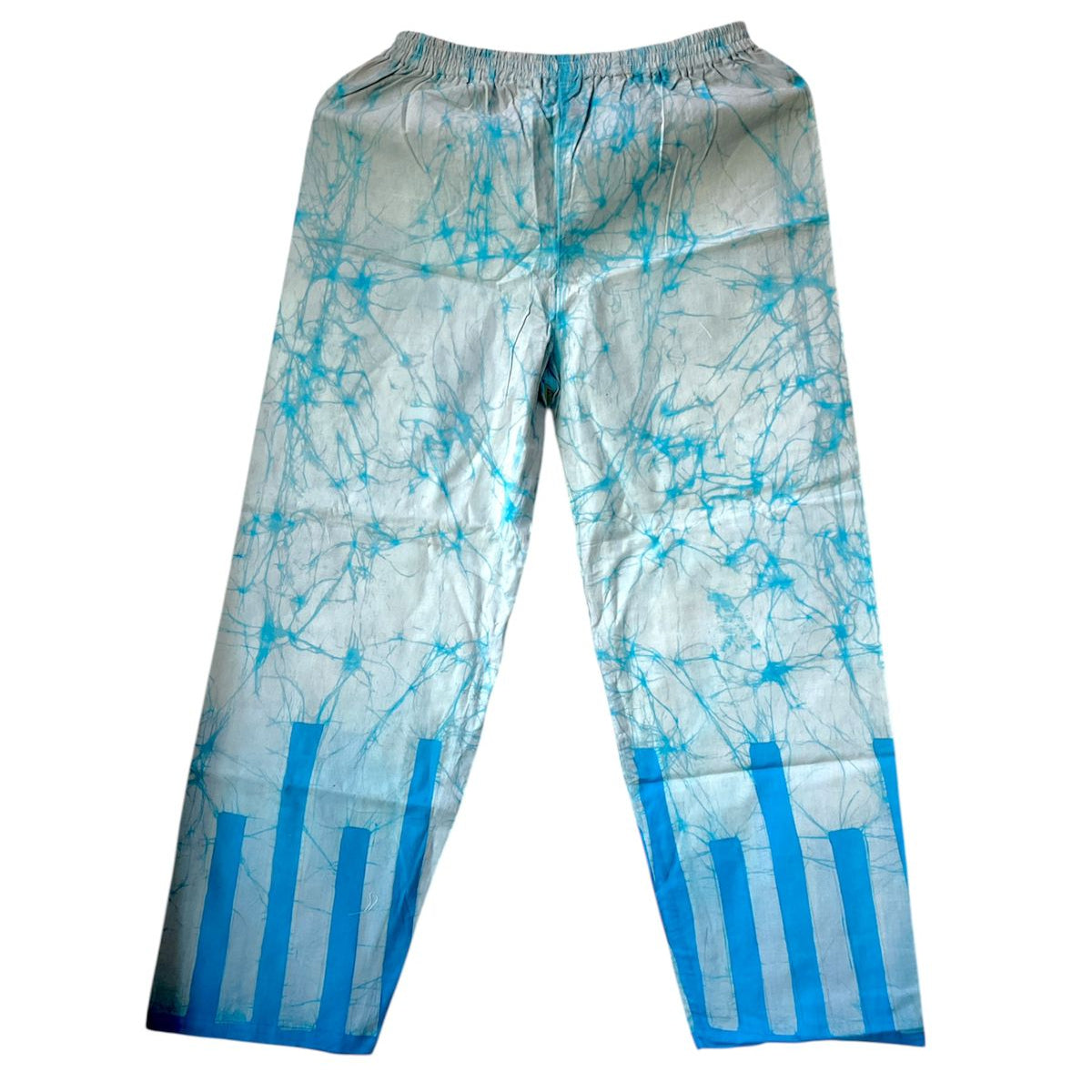 Sripes Design Light Blue and White 100% Cotton Comfort Pants – Travel-Ready & Versatile