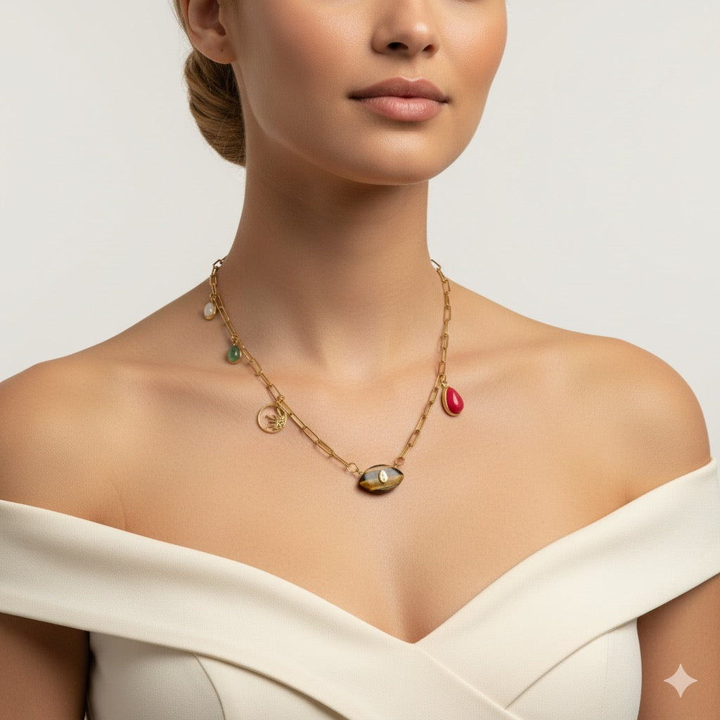 Solvra Tiger Eye Necklace